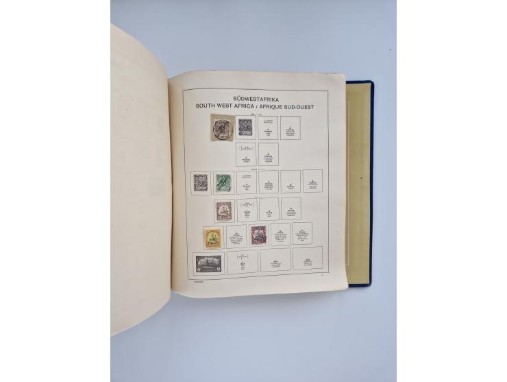 1850/1960(ca.), interessante ungebrauchte/postfrische und gestempelte Partie mit einigen Briefen, dabei Schaubek-Album ab Alt