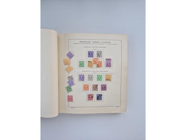 1850/1960(ca.), interessante ungebrauchte/postfrische und gestempelte Partie mit einigen Briefen, dabei Schaubek-Album ab Alt