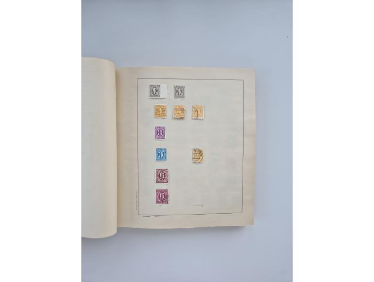 1850/1960(ca.), interessante ungebrauchte/postfrische und gestempelte Partie mit einigen Briefen, dabei Schaubek-Album ab Alt