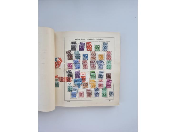 1850/1960(ca.), interessante ungebrauchte/postfrische und gestempelte Partie mit einigen Briefen, dabei Schaubek-Album ab Alt