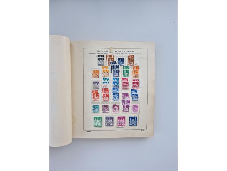 1850/1960(ca.), interessante ungebrauchte/postfrische und gestempelte Partie mit einigen Briefen, dabei Schaubek-Album ab Alt