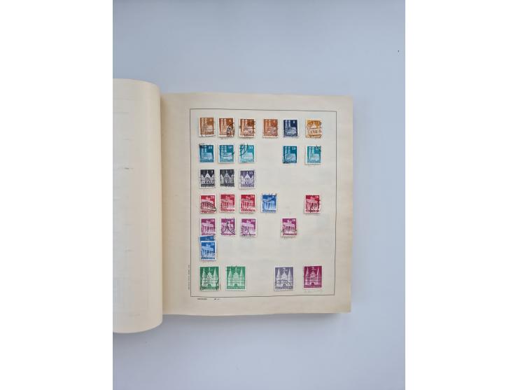 1850/1960(ca.), interessante ungebrauchte/postfrische und gestempelte Partie mit einigen Briefen, dabei Schaubek-Album ab Alt