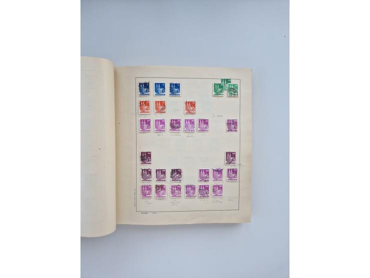 1850/1960(ca.), interessante ungebrauchte/postfrische und gestempelte Partie mit einigen Briefen, dabei Schaubek-Album ab Alt