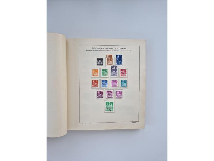 1850/1960(ca.), interessante ungebrauchte/postfrische und gestempelte Partie mit einigen Briefen, dabei Schaubek-Album ab Alt