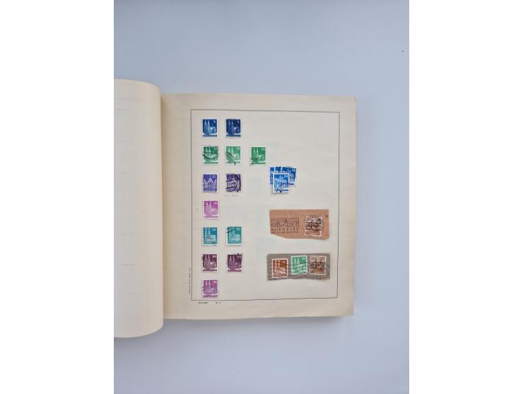 1850/1960(ca.), interessante ungebrauchte/postfrische und gestempelte Partie mit einigen Briefen, dabei Schaubek-Album ab Alt