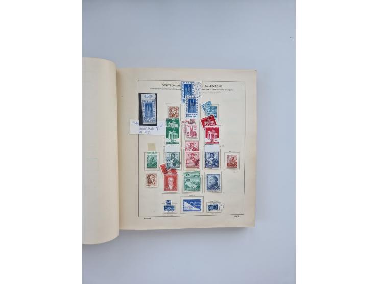 1850/1960(ca.), interessante ungebrauchte/postfrische und gestempelte Partie mit einigen Briefen, dabei Schaubek-Album ab Alt