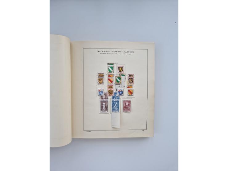 1850/1960(ca.), interessante ungebrauchte/postfrische und gestempelte Partie mit einigen Briefen, dabei Schaubek-Album ab Alt