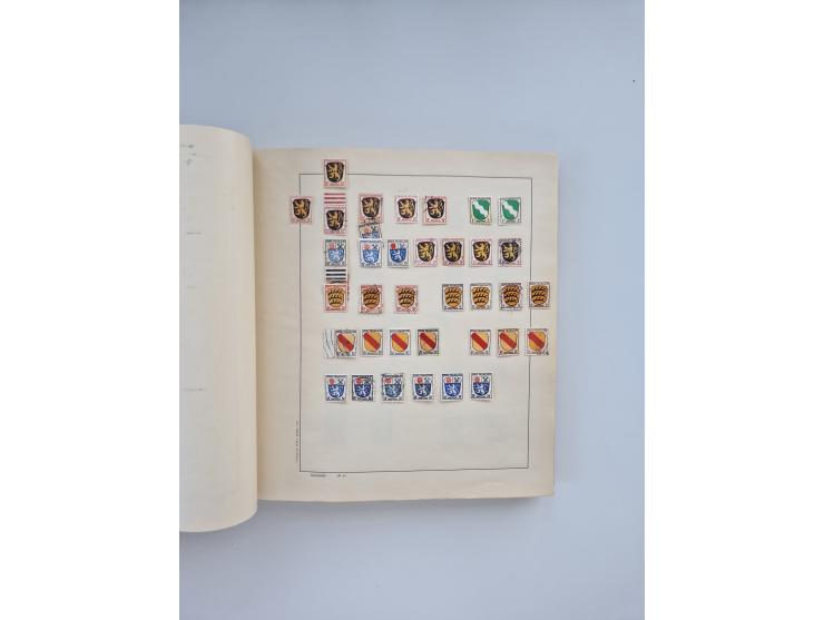 1850/1960(ca.), interessante ungebrauchte/postfrische und gestempelte Partie mit einigen Briefen, dabei Schaubek-Album ab Alt