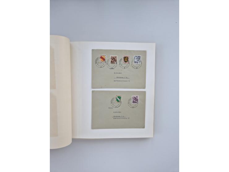 1850/1960(ca.), interessante ungebrauchte/postfrische und gestempelte Partie mit einigen Briefen, dabei Schaubek-Album ab Alt