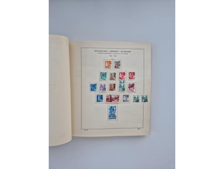 1850/1960(ca.), interessante ungebrauchte/postfrische und gestempelte Partie mit einigen Briefen, dabei Schaubek-Album ab Alt