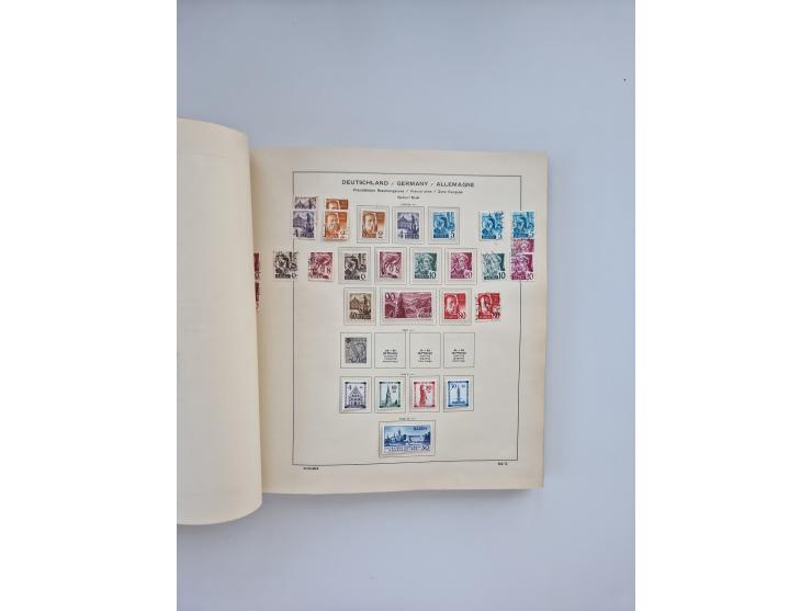 1850/1960(ca.), interessante ungebrauchte/postfrische und gestempelte Partie mit einigen Briefen, dabei Schaubek-Album ab Alt