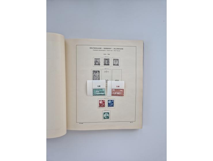 1850/1960(ca.), interessante ungebrauchte/postfrische und gestempelte Partie mit einigen Briefen, dabei Schaubek-Album ab Alt