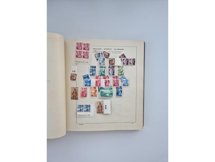 1850/1960(ca.), interessante ungebrauchte/postfrische und gestempelte Partie mit einigen Briefen, dabei Schaubek-Album ab Alt