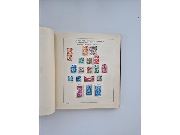 1850/1960(ca.), interessante ungebrauchte/postfrische und gestempelte Partie mit einigen Briefen, dabei Schaubek-Album ab Alt