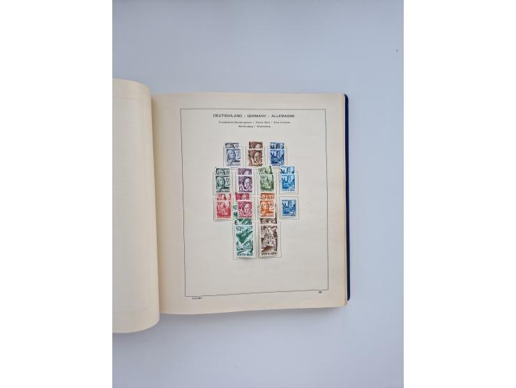 1850/1960(ca.), interessante ungebrauchte/postfrische und gestempelte Partie mit einigen Briefen, dabei Schaubek-Album ab Alt