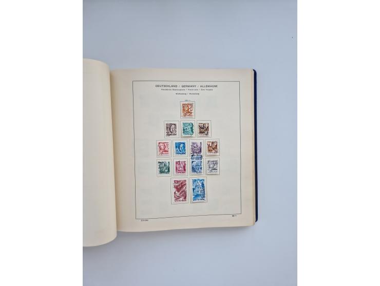 1850/1960(ca.), interessante ungebrauchte/postfrische und gestempelte Partie mit einigen Briefen, dabei Schaubek-Album ab Alt