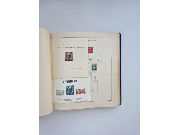 1850/1960(ca.), interessante ungebrauchte/postfrische und gestempelte Partie mit einigen Briefen, dabei Schaubek-Album ab Alt