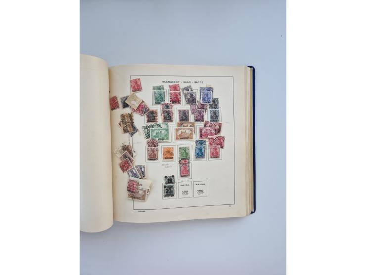 1850/1960(ca.), interessante ungebrauchte/postfrische und gestempelte Partie mit einigen Briefen, dabei Schaubek-Album ab Alt