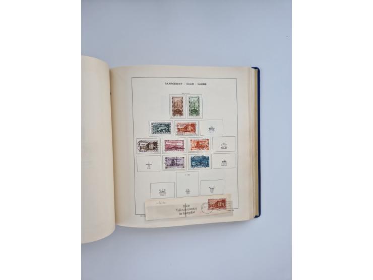 1850/1960(ca.), interessante ungebrauchte/postfrische und gestempelte Partie mit einigen Briefen, dabei Schaubek-Album ab Alt