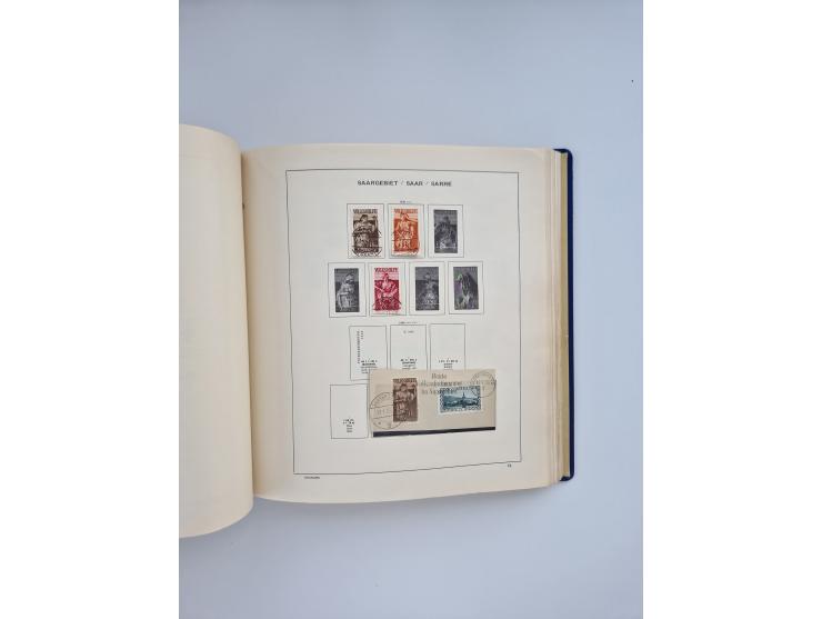 1850/1960(ca.), interessante ungebrauchte/postfrische und gestempelte Partie mit einigen Briefen, dabei Schaubek-Album ab Alt