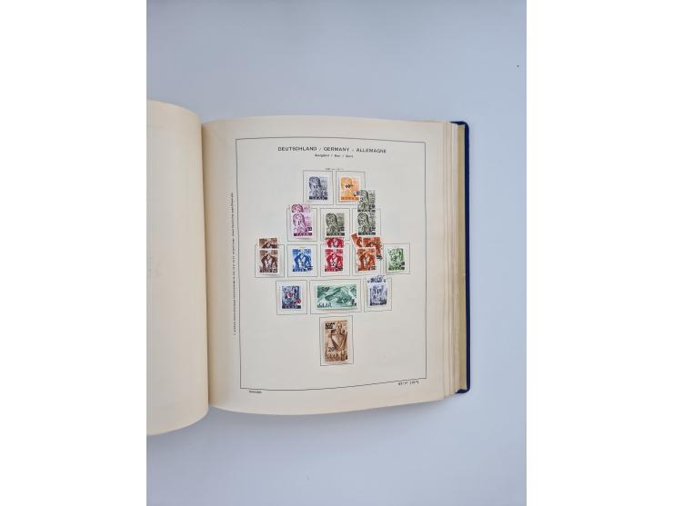 1850/1960(ca.), interessante ungebrauchte/postfrische und gestempelte Partie mit einigen Briefen, dabei Schaubek-Album ab Alt