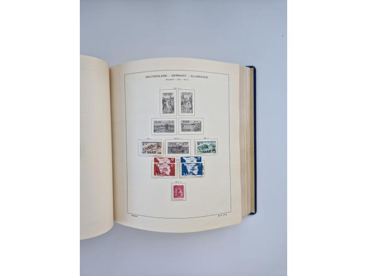 1850/1960(ca.), interessante ungebrauchte/postfrische und gestempelte Partie mit einigen Briefen, dabei Schaubek-Album ab Alt