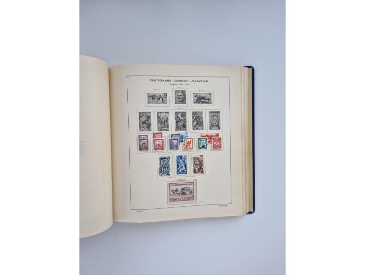 1850/1960(ca.), interessante ungebrauchte/postfrische und gestempelte Partie mit einigen Briefen, dabei Schaubek-Album ab Alt