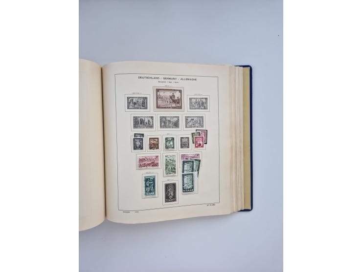 1850/1960(ca.), interessante ungebrauchte/postfrische und gestempelte Partie mit einigen Briefen, dabei Schaubek-Album ab Alt