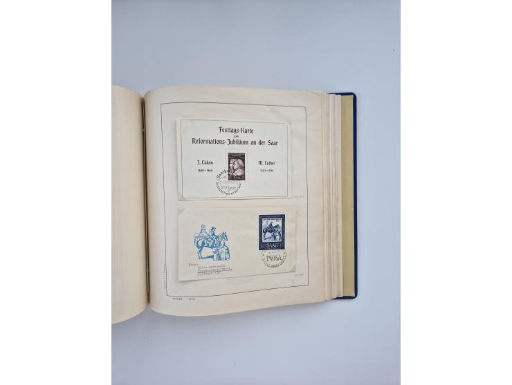 1850/1960(ca.), interessante ungebrauchte/postfrische und gestempelte Partie mit einigen Briefen, dabei Schaubek-Album ab Alt