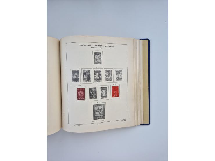 1850/1960(ca.), interessante ungebrauchte/postfrische und gestempelte Partie mit einigen Briefen, dabei Schaubek-Album ab Alt