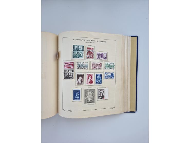 1850/1960(ca.), interessante ungebrauchte/postfrische und gestempelte Partie mit einigen Briefen, dabei Schaubek-Album ab Alt