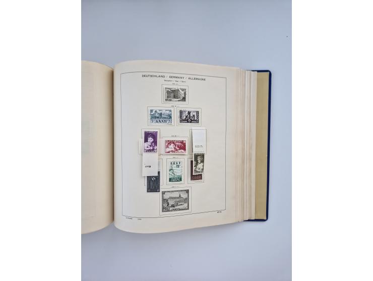 1850/1960(ca.), interessante ungebrauchte/postfrische und gestempelte Partie mit einigen Briefen, dabei Schaubek-Album ab Alt