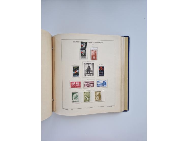 1850/1960(ca.), interessante ungebrauchte/postfrische und gestempelte Partie mit einigen Briefen, dabei Schaubek-Album ab Alt