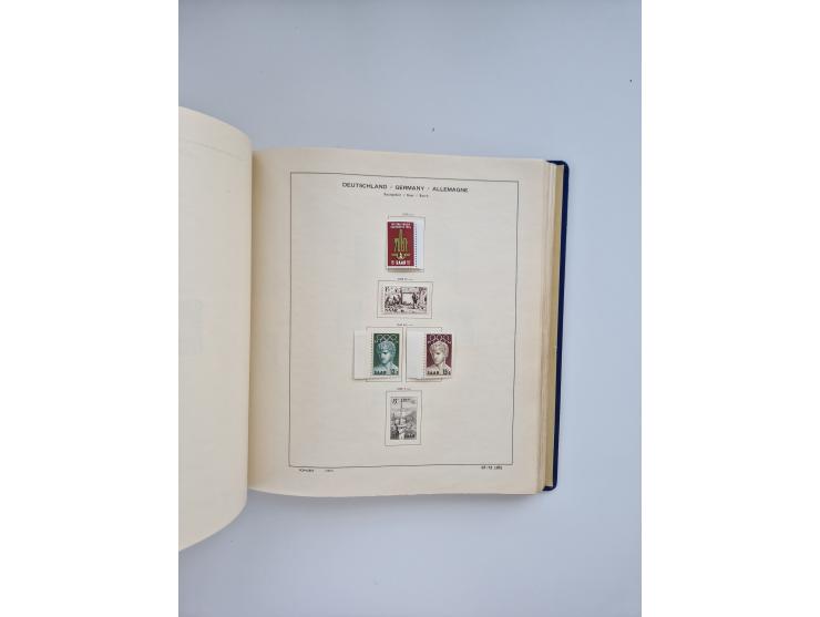 1850/1960(ca.), interessante ungebrauchte/postfrische und gestempelte Partie mit einigen Briefen, dabei Schaubek-Album ab Alt