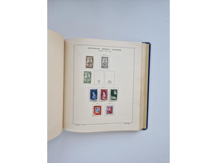 1850/1960(ca.), interessante ungebrauchte/postfrische und gestempelte Partie mit einigen Briefen, dabei Schaubek-Album ab Alt