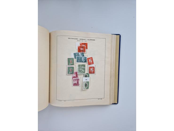 1850/1960(ca.), interessante ungebrauchte/postfrische und gestempelte Partie mit einigen Briefen, dabei Schaubek-Album ab Alt