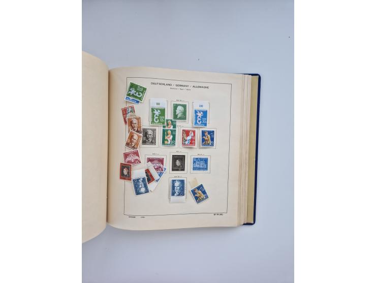 1850/1960(ca.), interessante ungebrauchte/postfrische und gestempelte Partie mit einigen Briefen, dabei Schaubek-Album ab Alt