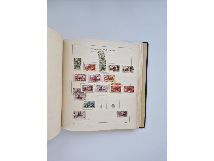 1850/1960(ca.), interessante ungebrauchte/postfrische und gestempelte Partie mit einigen Briefen, dabei Schaubek-Album ab Alt