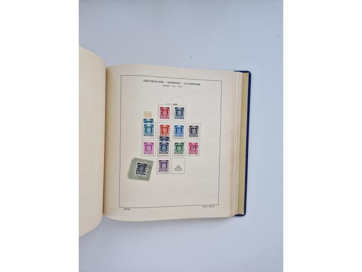 1850/1960(ca.), interessante ungebrauchte/postfrische und gestempelte Partie mit einigen Briefen, dabei Schaubek-Album ab Alt