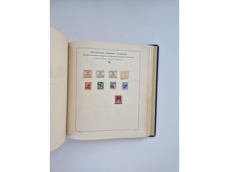 1850/1960(ca.), interessante ungebrauchte/postfrische und gestempelte Partie mit einigen Briefen, dabei Schaubek-Album ab Alt