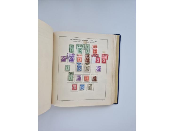 1850/1960(ca.), interessante ungebrauchte/postfrische und gestempelte Partie mit einigen Briefen, dabei Schaubek-Album ab Alt