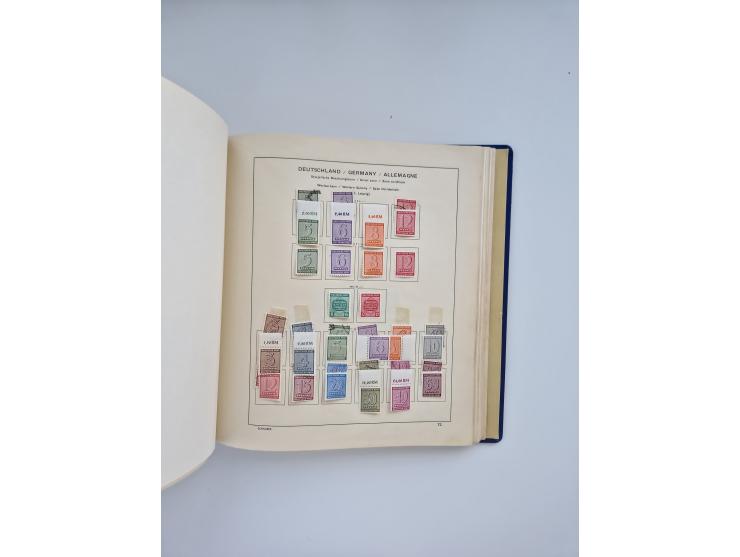 1850/1960(ca.), interessante ungebrauchte/postfrische und gestempelte Partie mit einigen Briefen, dabei Schaubek-Album ab Alt