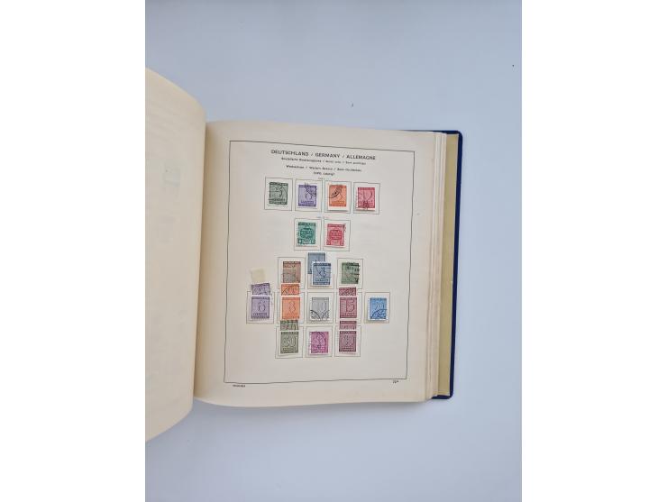 1850/1960(ca.), interessante ungebrauchte/postfrische und gestempelte Partie mit einigen Briefen, dabei Schaubek-Album ab Alt