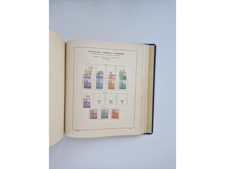 1850/1960(ca.), interessante ungebrauchte/postfrische und gestempelte Partie mit einigen Briefen, dabei Schaubek-Album ab Alt