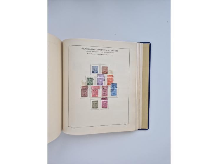 1850/1960(ca.), interessante ungebrauchte/postfrische und gestempelte Partie mit einigen Briefen, dabei Schaubek-Album ab Alt