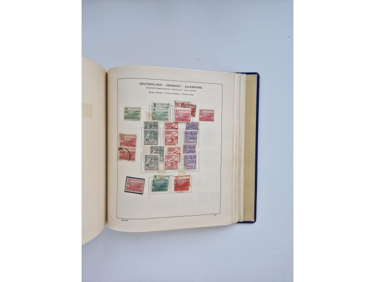 1850/1960(ca.), interessante ungebrauchte/postfrische und gestempelte Partie mit einigen Briefen, dabei Schaubek-Album ab Alt