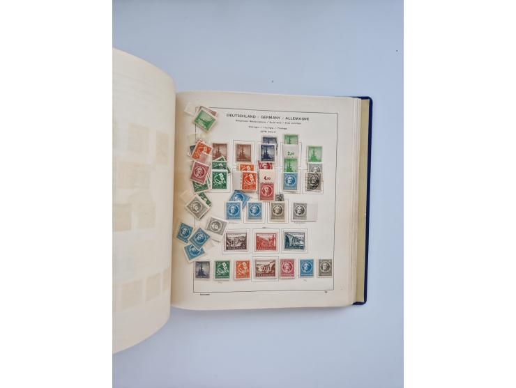 1850/1960(ca.), interessante ungebrauchte/postfrische und gestempelte Partie mit einigen Briefen, dabei Schaubek-Album ab Alt