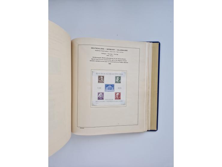 1850/1960(ca.), interessante ungebrauchte/postfrische und gestempelte Partie mit einigen Briefen, dabei Schaubek-Album ab Alt