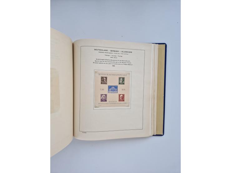 1850/1960(ca.), interessante ungebrauchte/postfrische und gestempelte Partie mit einigen Briefen, dabei Schaubek-Album ab Alt