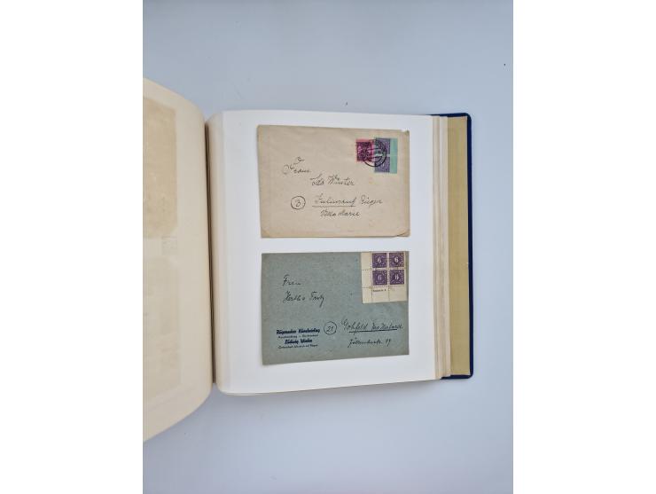 1850/1960(ca.), interessante ungebrauchte/postfrische und gestempelte Partie mit einigen Briefen, dabei Schaubek-Album ab Alt